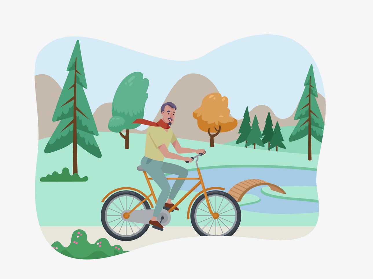 [Translate to Slovenia:] Man riding a bicycle